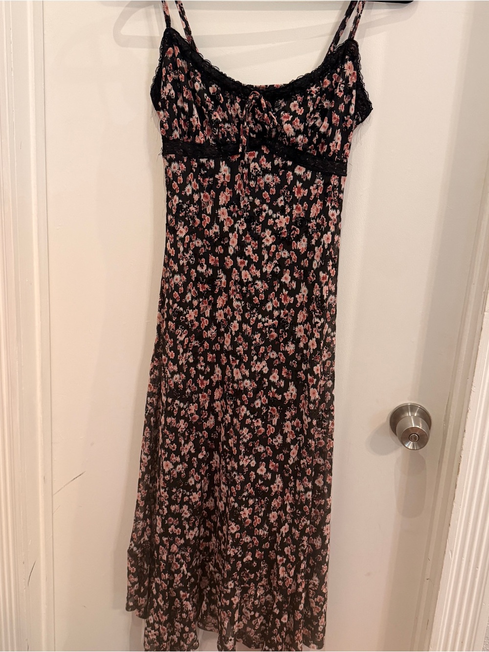 Planet Heart Floral Lace-Trim Midi Dress Medium Whimsigoth Y2K